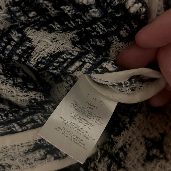 IRO Handi Jacket Size 36 Small in cotton gauze and lamb leather trim - Picture 10 of 10